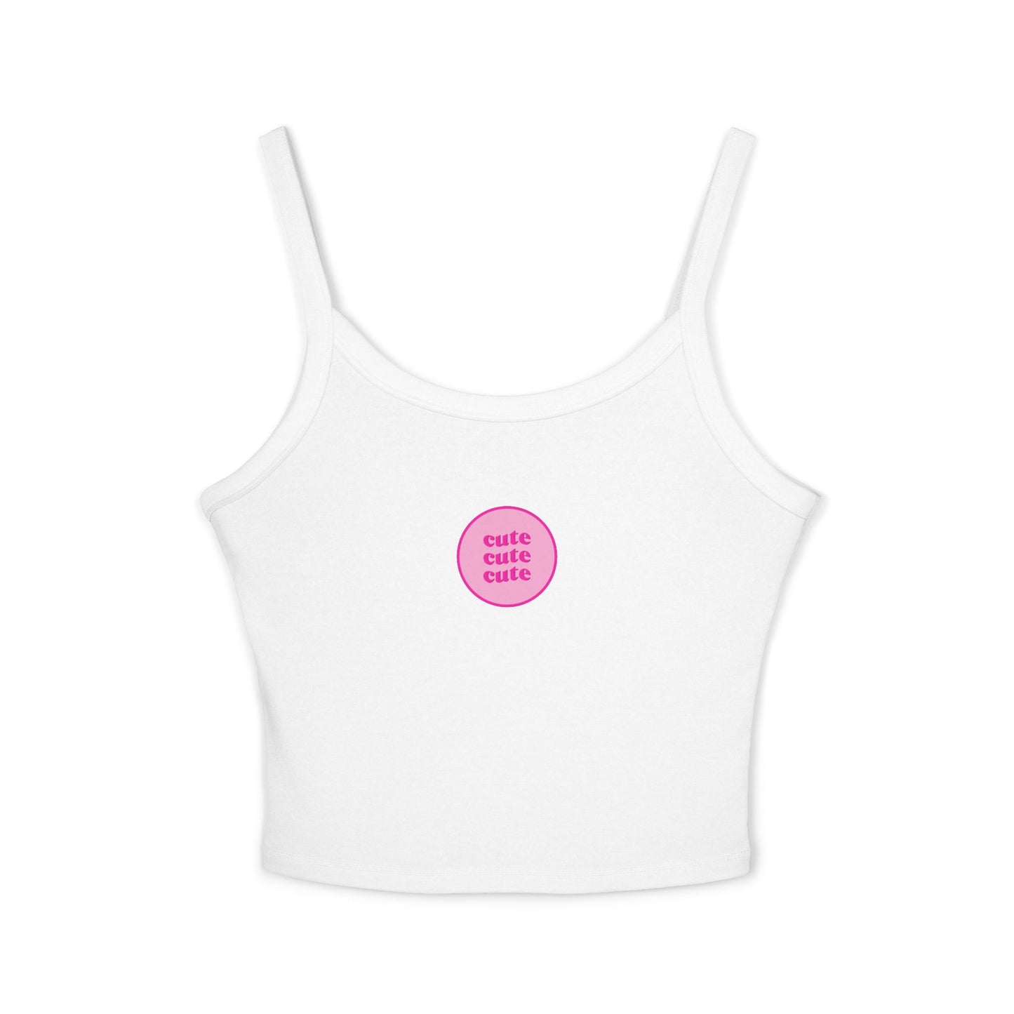 Y2K Spaghetti Strap Tank Top - CUTE