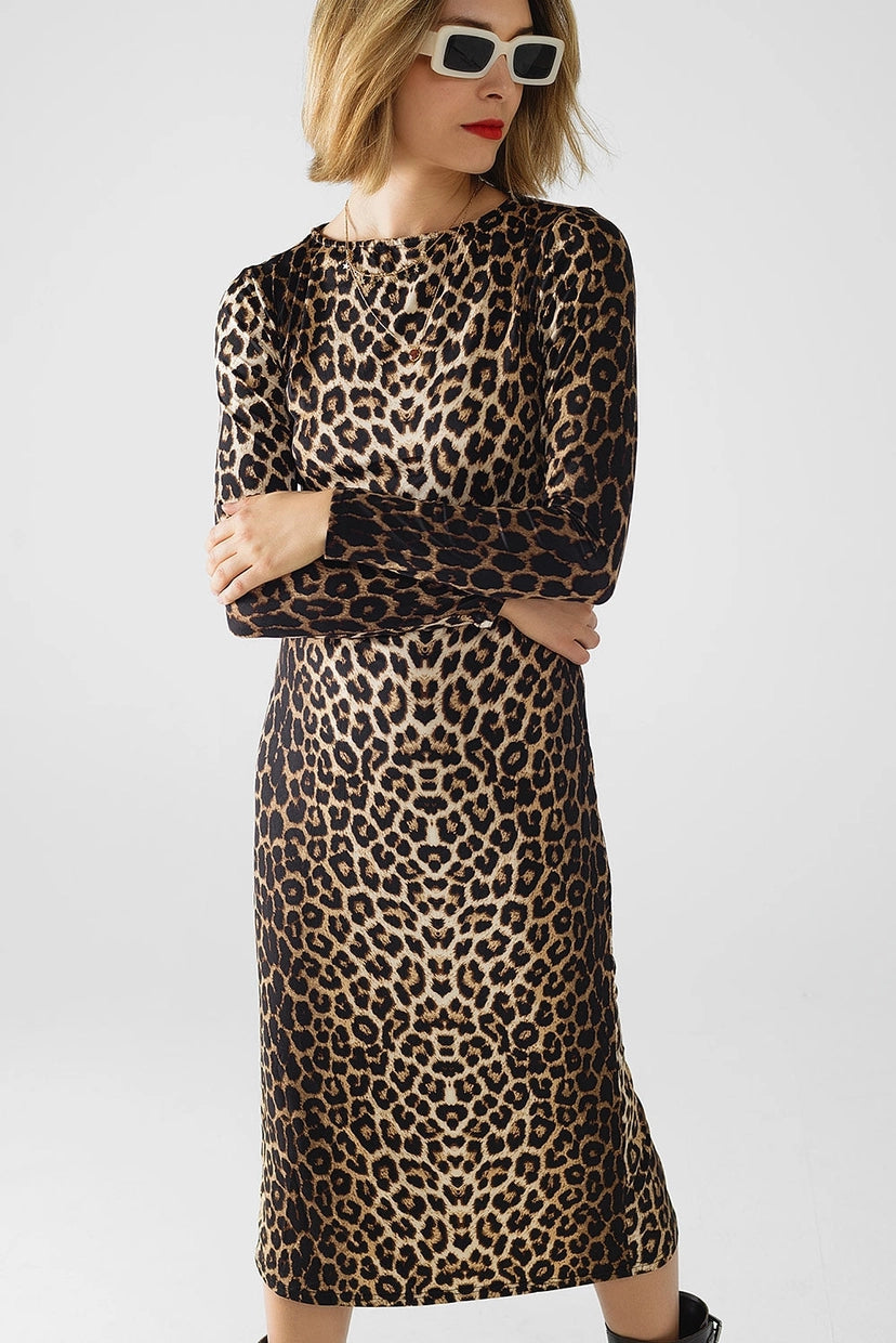 Leopard Print Spandex Dress