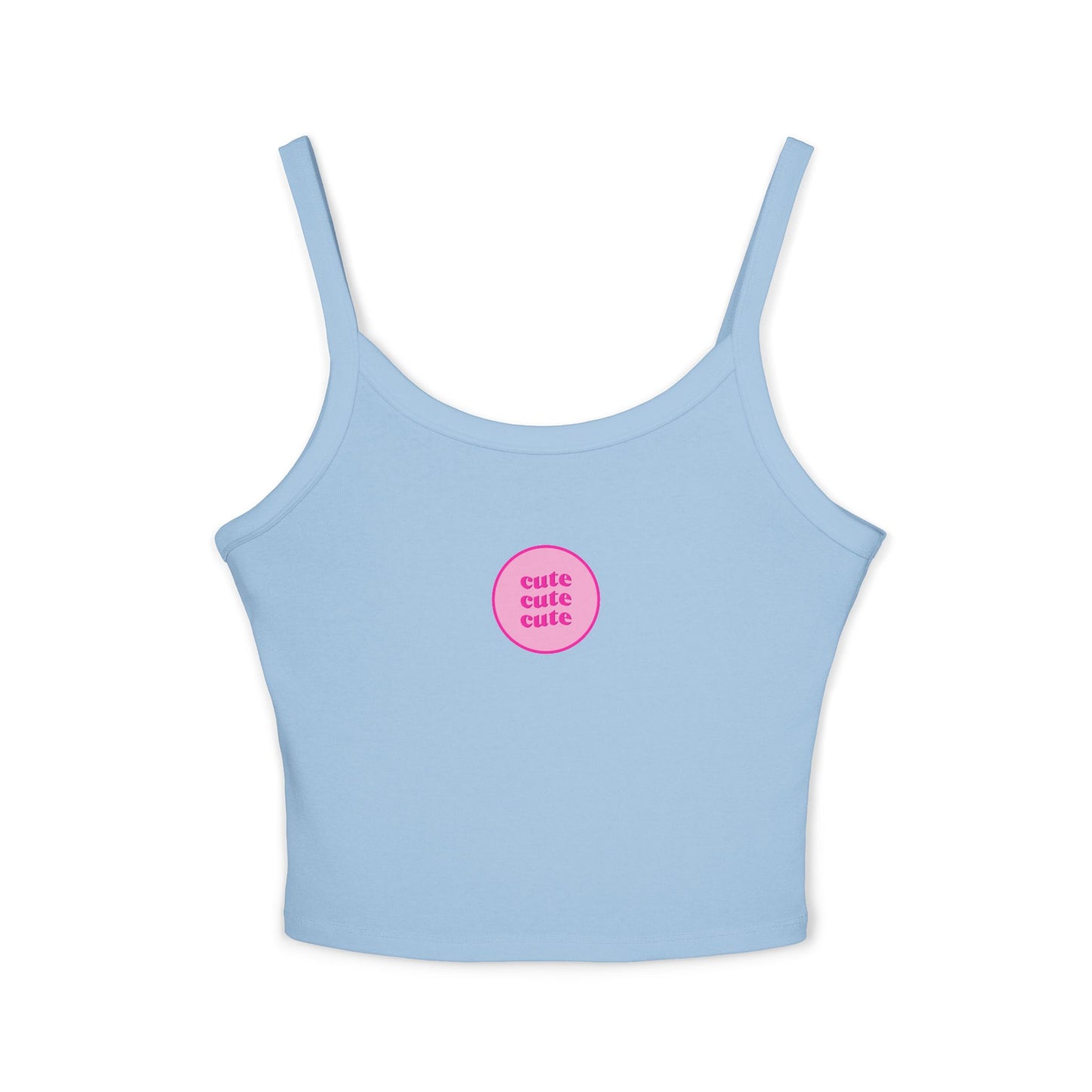 Y2K Spaghetti Strap Tank Top - CUTE