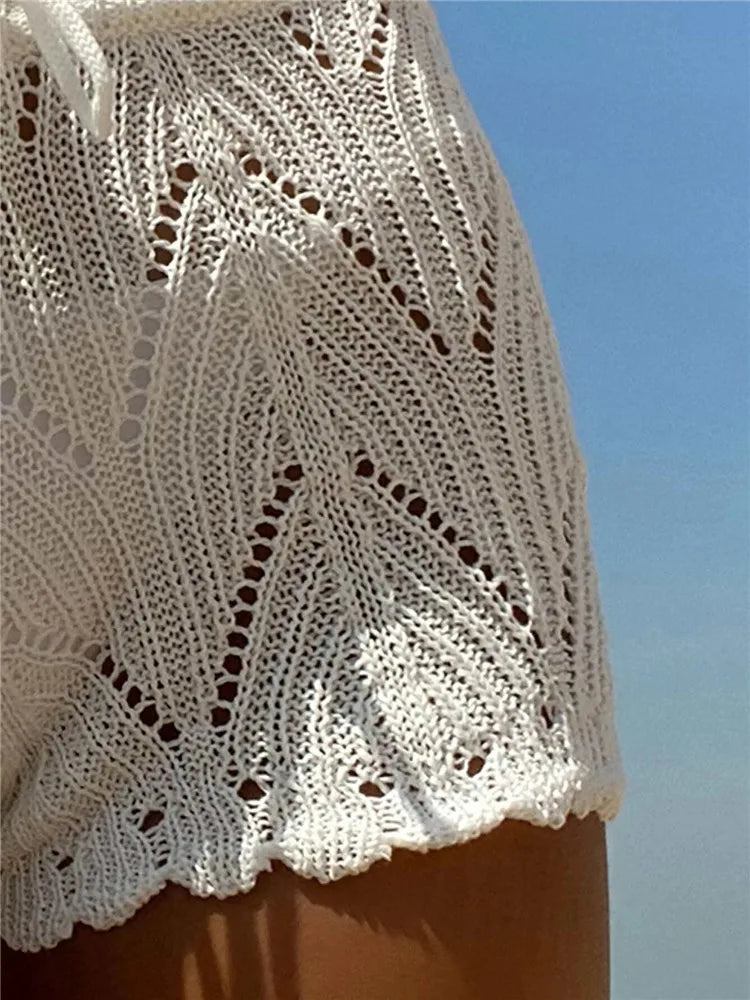 Tana Crochet Knit Swim Shorts