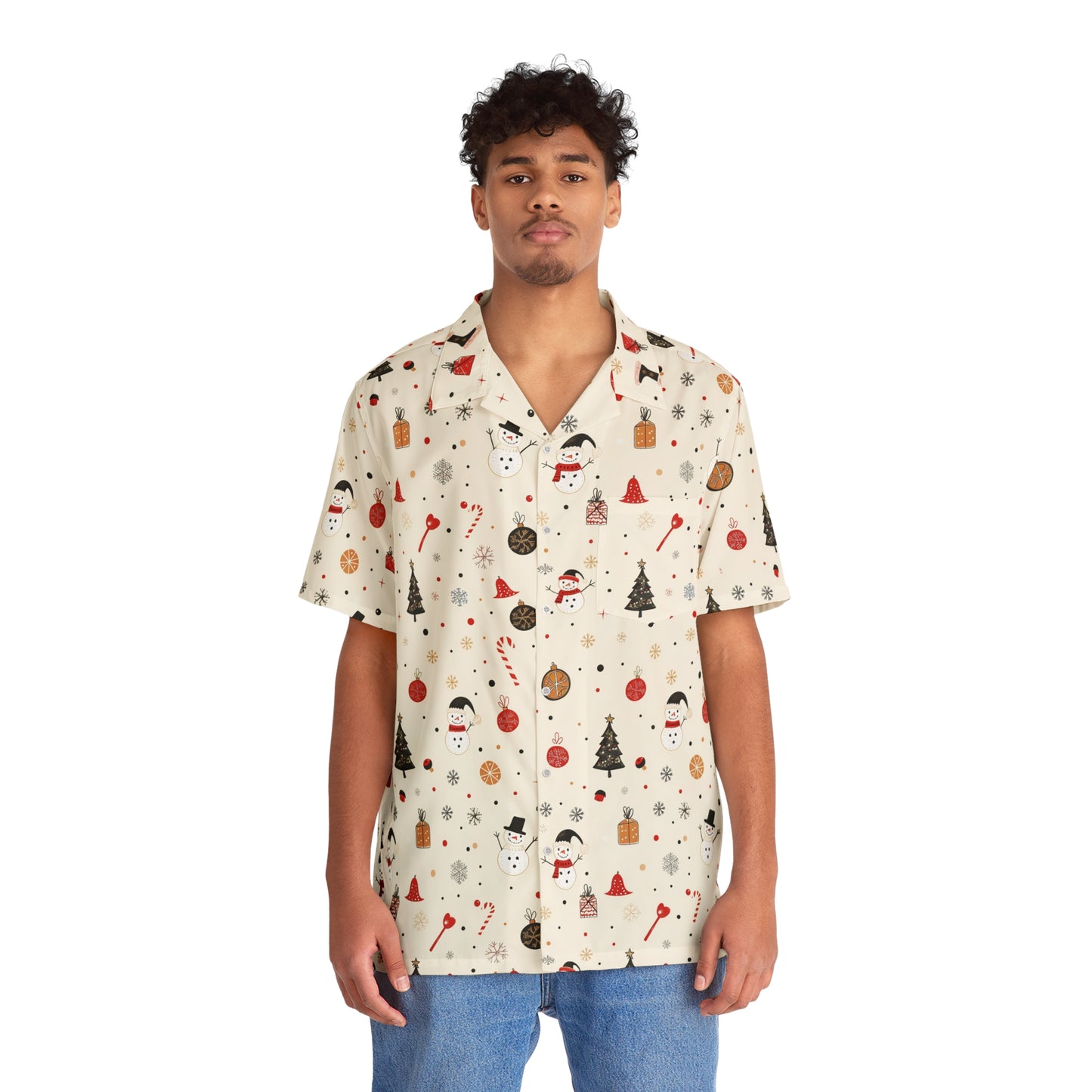 Snowman Christmas Men's Hawaiian Shirt