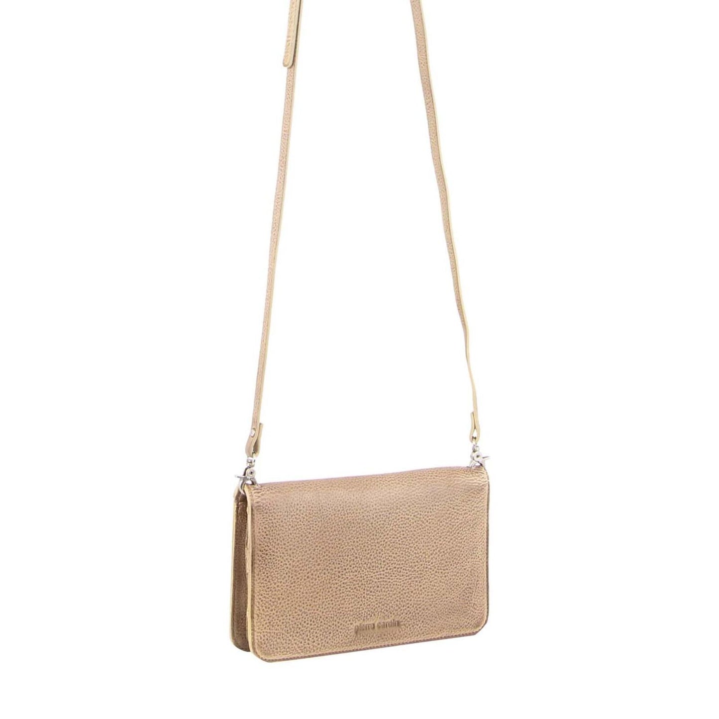 Pierre Cardin Leather Clutch - Latte