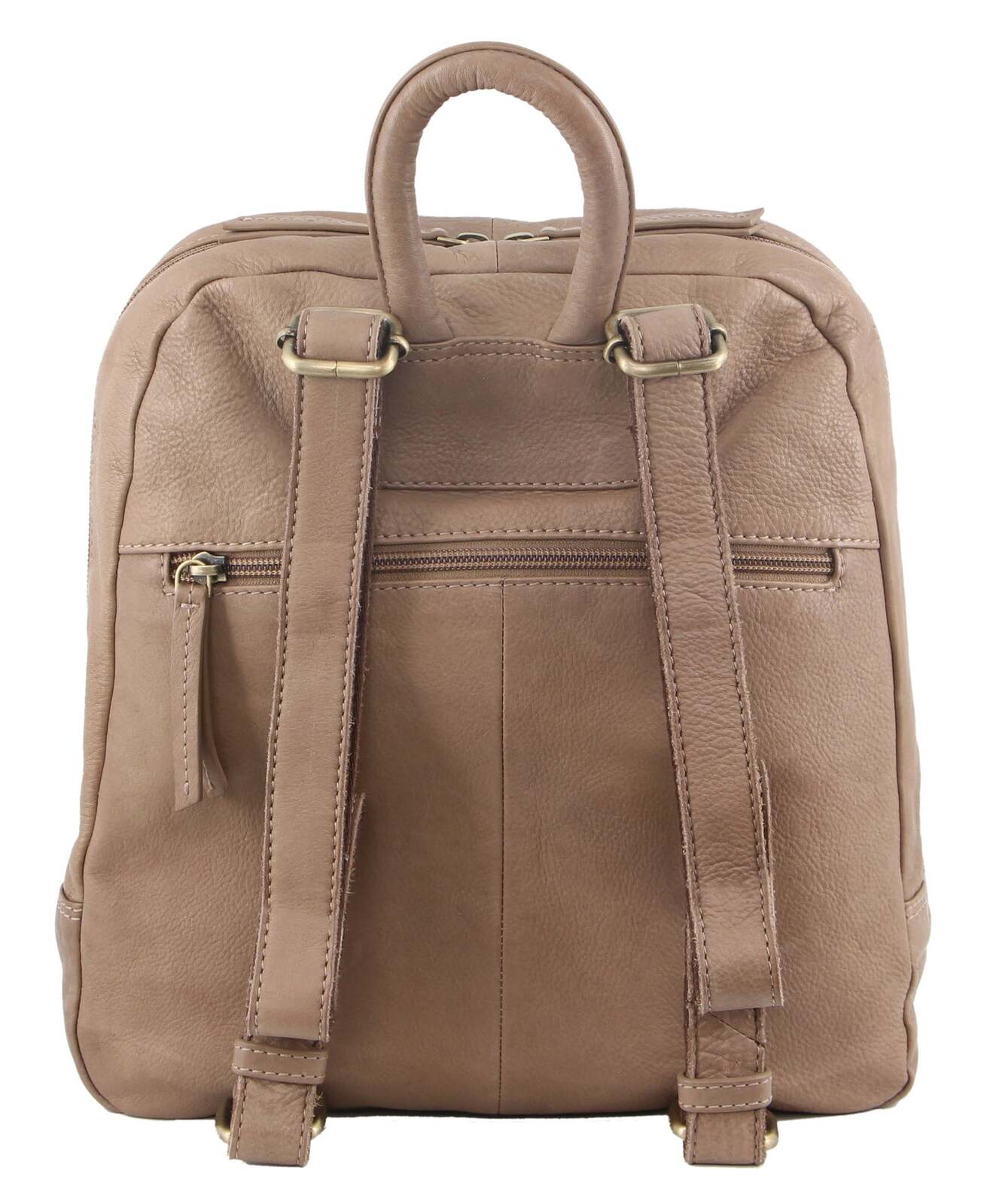 Pierre Cardin Woven Leather Backpack - Taupe