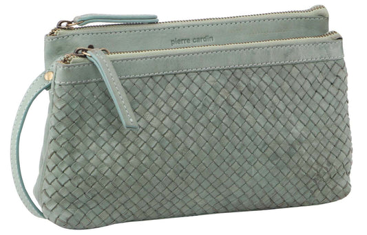 Pierre Cardin Woven Clutch - Mint