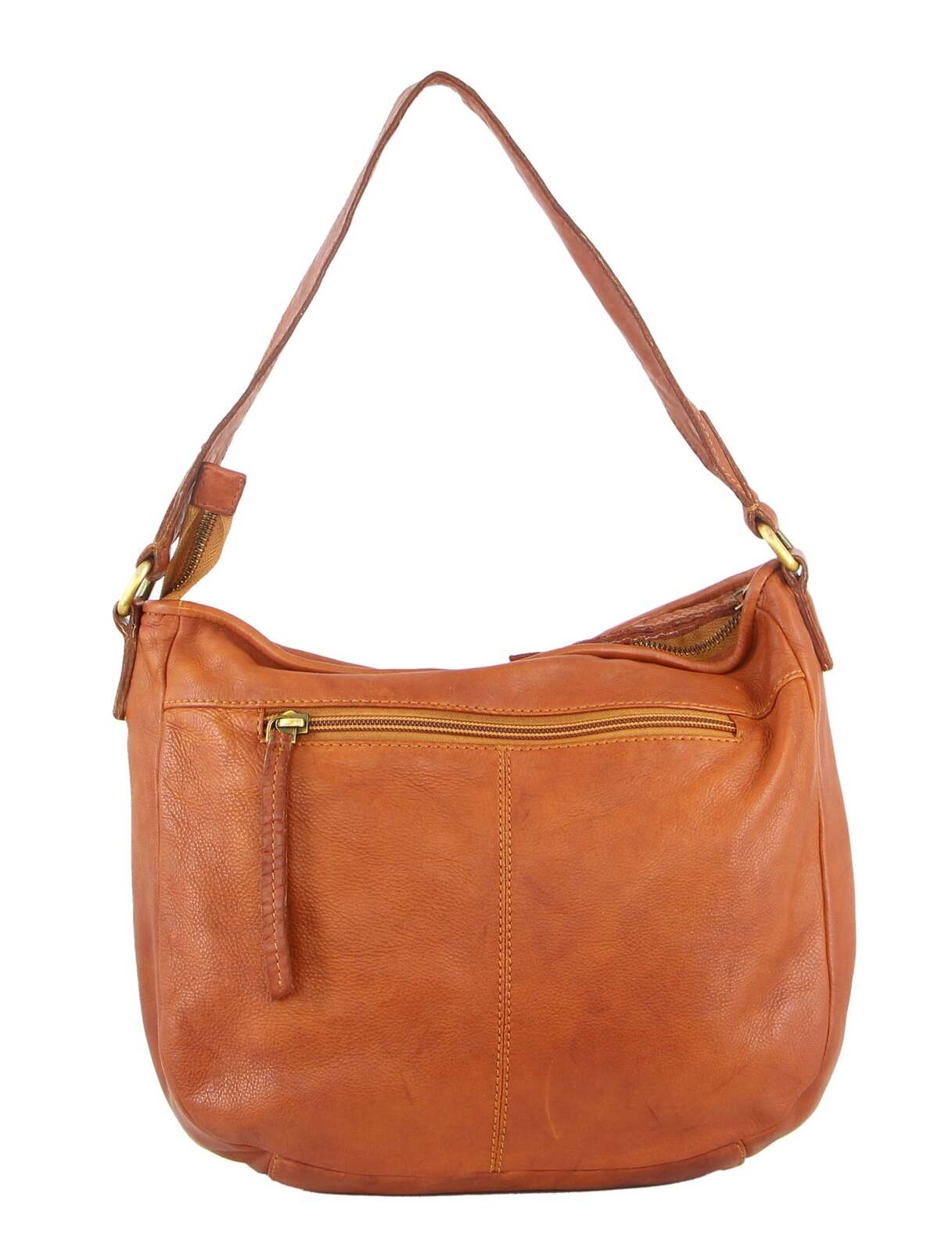 Pierre Cardin Woven Leather Messenger Bag- Cognac