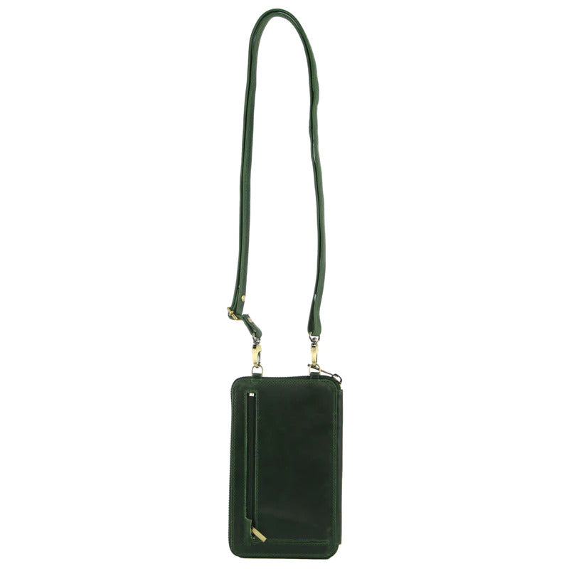 Pierre Cardin Leather Clutch - Emerald