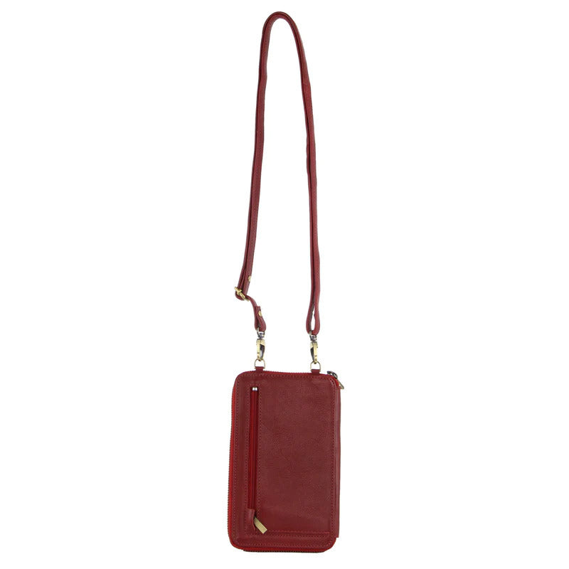 Pierre Cardin Leather Clutch - Red