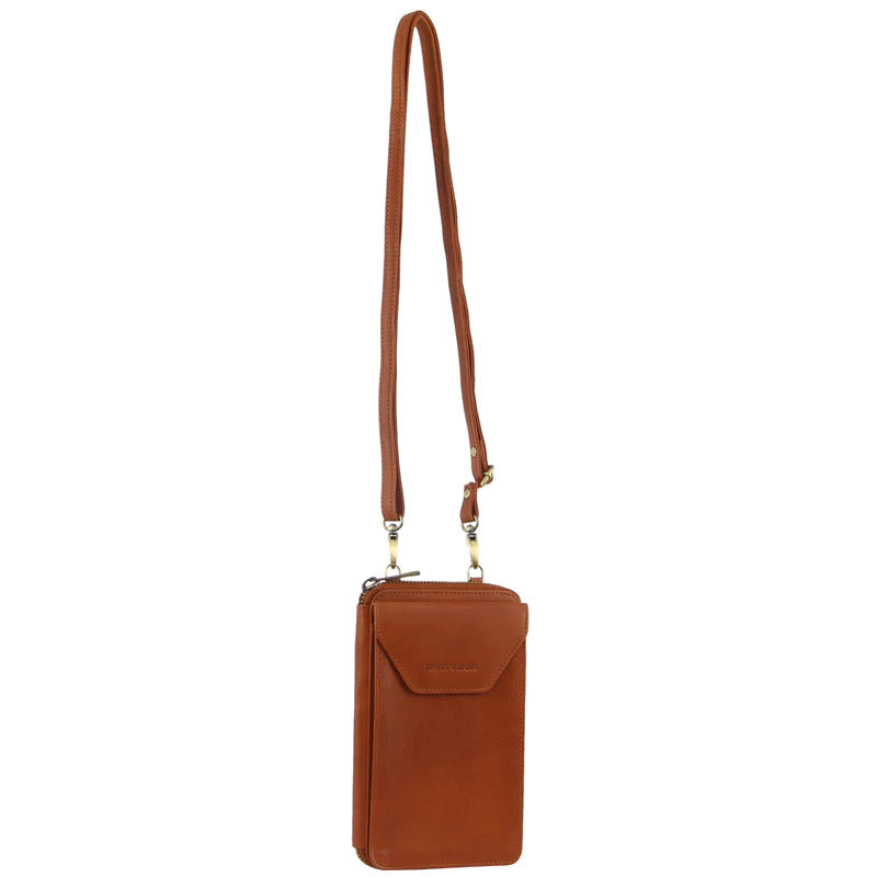 Pierre Cardin Leather Clutch - Cognac