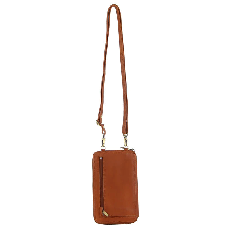 Pierre Cardin Leather Clutch - Cognac