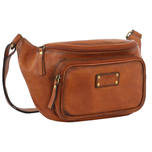 Pierre Cardin Leather Sling Bum Bag - Cognac