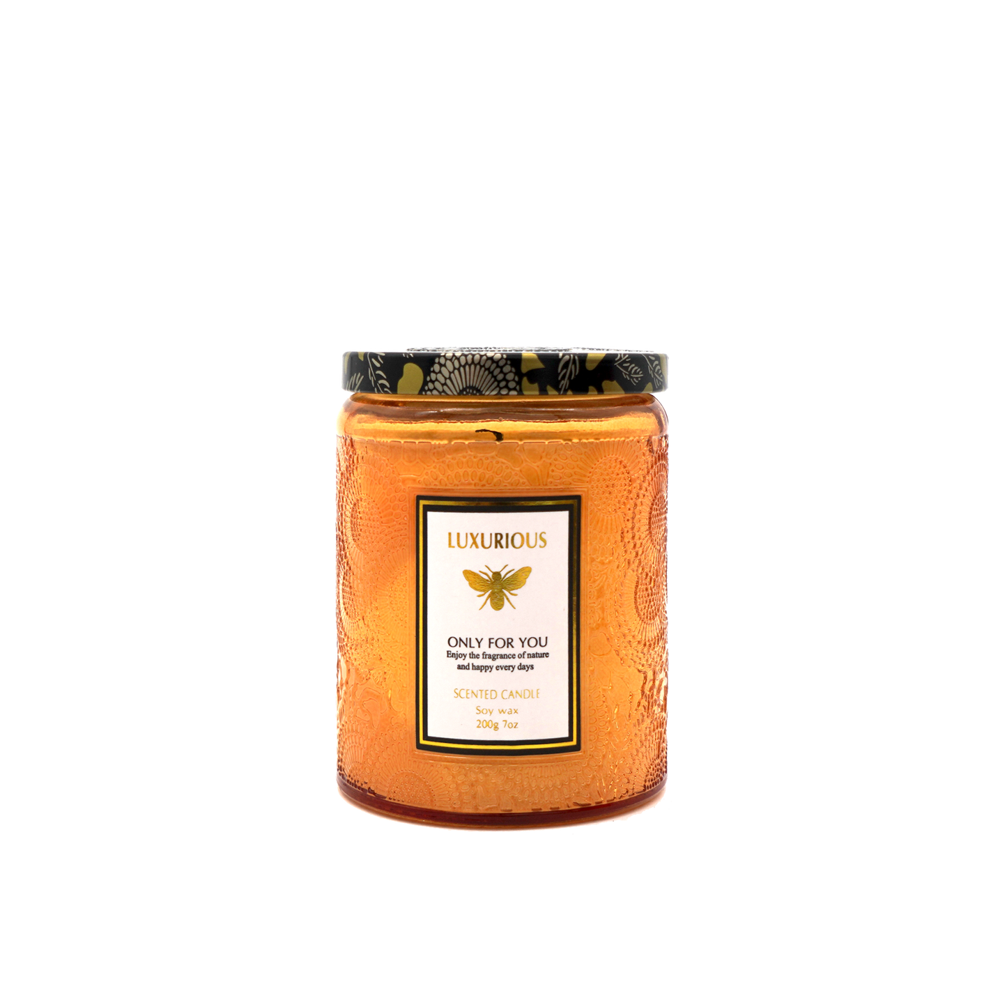 Faubourg Embossed Scented Candle - Amber