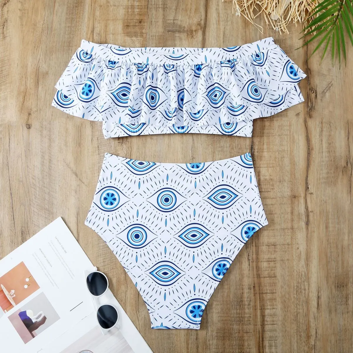 Evil Eye Three Piece Swimsuit Cover Up Set